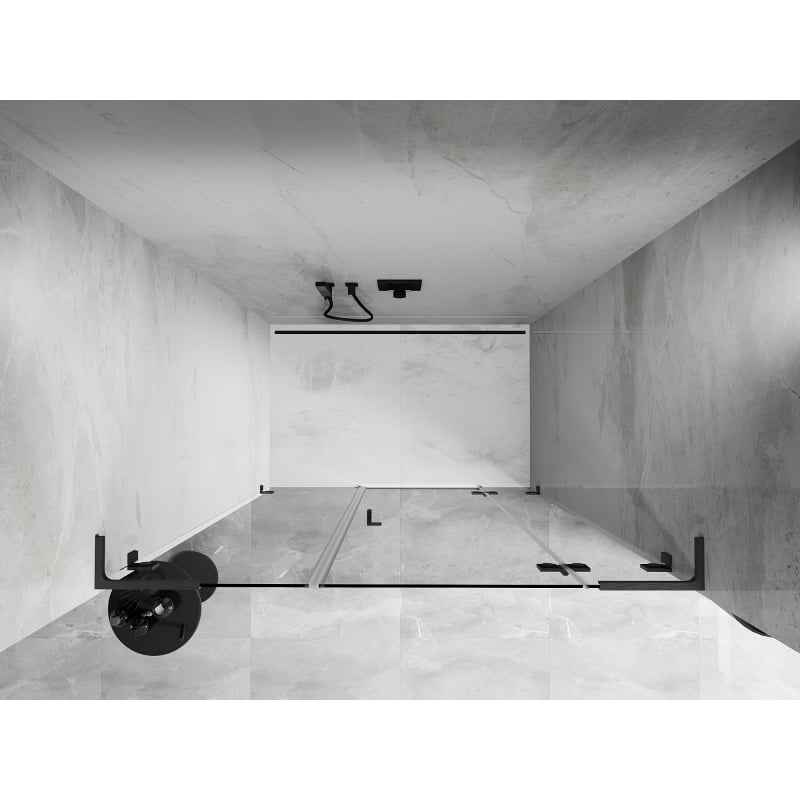 Mexen Lunar L Duschschwingtür rechts 160 cm, transparent, gun gray gebürstet - 834SL-160-050-66-00-P