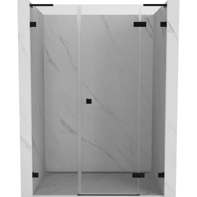 Mexen Lunar L Duschabtrennung rechte Schwingtür 125 cm, transparent, schwarz - 834SL-125-050-70-00-P