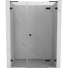 Mexen Lunar L Duschabtrennung rechte Schwingtür 125 cm, transparent, schwarz - 834SL-125-050-70-00-P