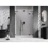 Mexen Lunar L Duschdrehtür Rechts 130 cm, transparent, schwarz - 834SL-130-050-70-00-P