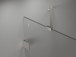 Mexen Lunar Duschwand 2-flügelig rechts 120 x 150 cm, transparent, gebürstetes Nickel - 897-120-100-97-00-P