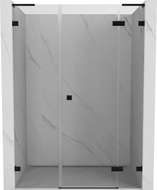 Mexen Lunar L Duschdrehtür rechts 135 cm, transparent, schwarz - 834SL-135-050-70-00-P