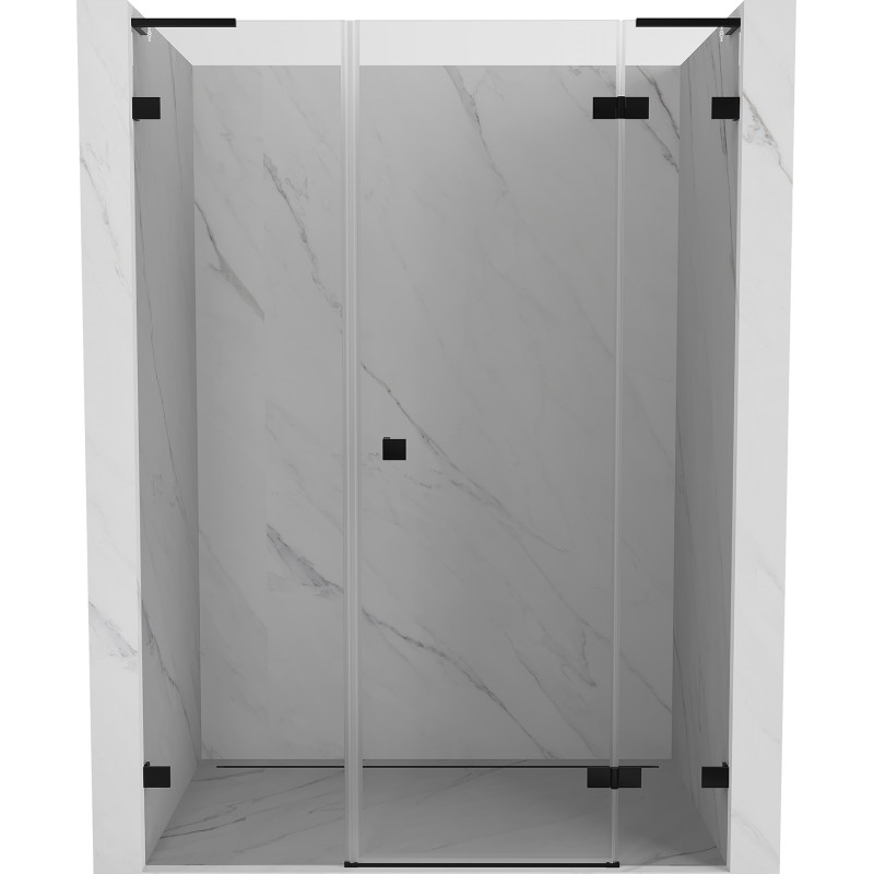 Mexen Lunar L Duschdrehtür rechts 140 cm, transparent, schwarz - 834SL-140-050-70-00-P