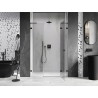 Mexen Lunar L Duschdrehtür rechts 145 cm, transparent, schwarz - 834SL-145-050-70-00-P