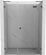Mexen Lunar L Duschdrehtür rechts 125 cm, transparent, Gun Metal - 834SL-125-050-95-00-P