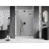 Mexen Lunar L Duschdrehtür rechts 150 cm, transparent, Gun Metal - 834SL-150-050-95-00-P