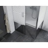 Mexen Apia schiebbare Duschkabine 135 x 80 cm, weiße Streifen, Chrom - 840-135-080-01-20