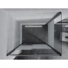 Mexen Apia Schiebedusche 135 x 90 cm, weiße Streifen, Chrom - 840-135-090-01-20