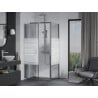Mexen Apia Schiebedusche 135 x 90 cm, weiße Streifen, Chrom - 840-135-090-01-20