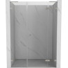 Mexen Lunar L Duschdrehtür rechts 150 cm, transparent, gebürsteter Nickel - 834SL-150-050-97-00-P