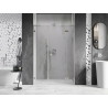 Mexen Lunar L Duschdrehtür rechts 150 cm, transparent, gebürsteter Nickel - 834SL-150-050-97-00-P