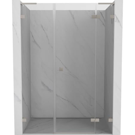 Mexen Lunar L Duschflügeltür rechts 155 cm, transparent, gebürstetes Nickel - 834SL-155-050-97-00-P