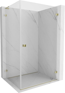 Mexen Lunar-B L Duschkabine Schwenktür rechts 100 x 90 cm, transparent, gold - 832L-100-090-50-00-P