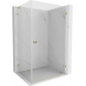 Mexen Lunar-B L Duschkabine rechts öffnend 100 x 80 cm, transparent, gold - 832L-100-080-50-00-P