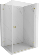 Mexen Lunar-B L Duschkabine, rechts öffnend, 95 x 80 cm, transparent, gold - 832L-095-080-50-00-P
