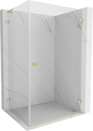 Mexen Lunar-B L Duschkabine schwenkbar rechts 100 x 90 cm, transparent, gebürstet gold - 832L-100-090-55-00-P