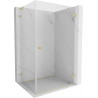 Mexen Lunar-B L Duschkabine rechts öffnend 100 x 80 cm, transparent, gebürstet Gold - 832L-100-080-55-00-P