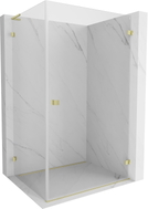 Mexen Lunar-B L Duschkabine rechts öffnend 95 x 80 cm, transparent, gebürstetes Gold - 832L-095-080-55-00-P