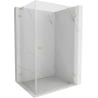 Mexen Lunar-B L Duschkabine Schwingtür rechts 85 x 80 cm, transparent, gebürstetes Gold - 832L-085-080-55-00-P