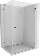 Mexen Lunar-B L Duschkabine schwenkbar rechts 100 x 90 cm, transparent, Roségold - 832L-100-090-60-00-P