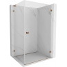 Mexen Lunar-B L Duschkabine, rechts öffnend, 95 x 80 cm, Transparent, Roségold - 832L-095-080-60-00-P