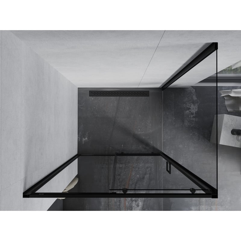 Mexen Apia Duschkabine schiebbar 135 x 70 cm, transparent, schwarz - 840-135-070-70-00