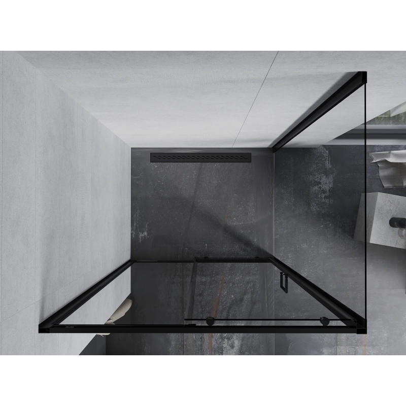 Mexen Apia Schiebetür-Duschkabine 135 x 70 cm, transparent, schwarz - 840-135-070-70-00