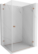 Mexen Lunar-B L Duschkabine, rechts, 85 x 80 cm, transparent, gebürstetes Kupfer - 832L-085-080-65-00-P