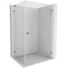 Mexen Lunar-B L Duschkabine klappbar rechts 100 x 80 cm, transparent, gebürstetes Kupfer - 832L-100-080-65-00-P