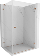 Mexen Lunar-B L Duschkabine rechts aufklappbar 100 x 90 cm, transparent, gebürstetes Kupfer - 832L-100-090-65-00-P