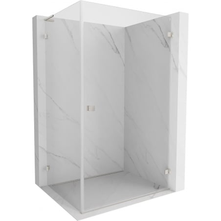 Mexen Lunar-B L Duschkabine rechts öffnend 95 x 80 cm, transparent, gebürstetes Nickel - 832L-095-080-97-00-P