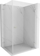Mexen Lunar-B L Duschkabine, rechts öffnend, 95 x 90 cm, transparent, gebürsteter Nickel - 832L-095-090-97-00-P