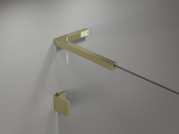 Mexen Lunar L Badewannenfaltwand 2-flügelig rechts 80 x 150 cm, transparent, gold - 897L-080-100-50-00-P