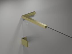 Mexen Lunar L Badewannenfaltwand 2-teilig links 100 x 150 cm, transparent, gebürstetes Gold - 897L-100-100-55-00-L