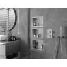 Mexen X-Wall-R Nischenregal mit Flansch 30 x 20 cm, Inox - 1910302010
