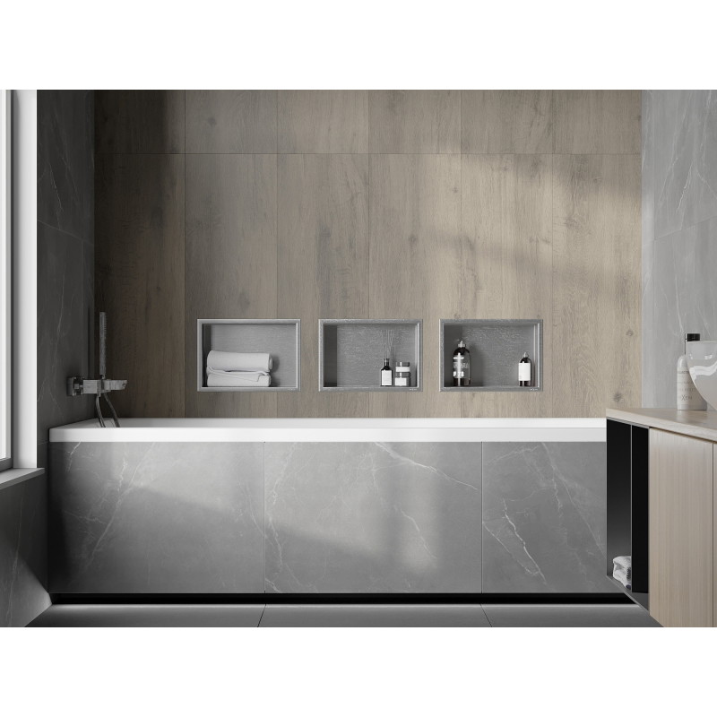 Mexen X-Wall-R Einbauablage mit Flansch 30 x 20 cm, Inox - 1910302010