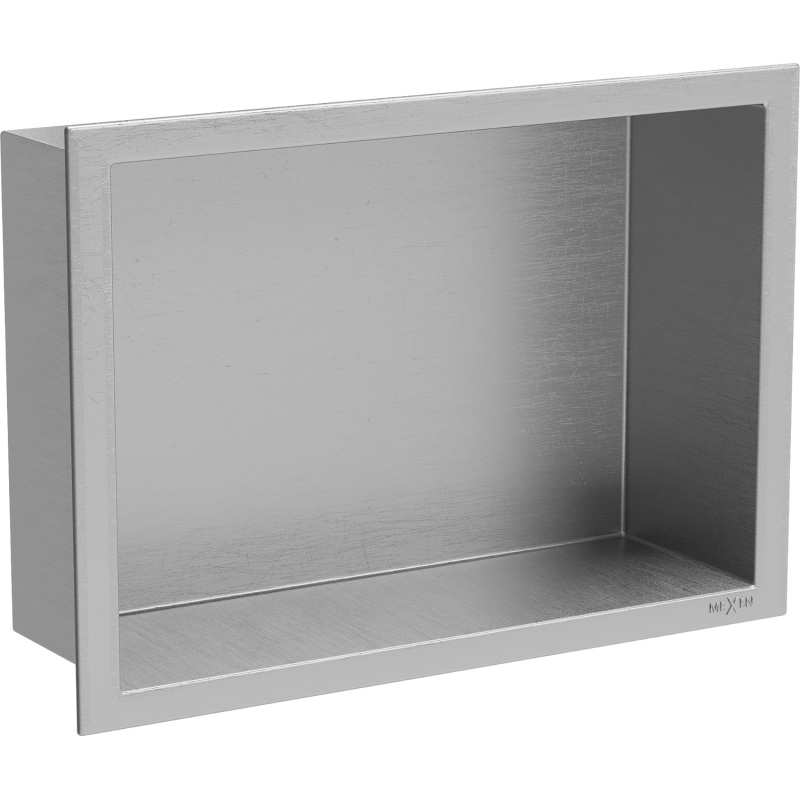 Mexen X-Wall-R Wandeinbauablage mit Flansch 30 x 20 cm, Inox - 1910302010