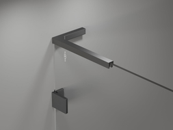 Mexen Lunar L Badewannenabtrennung 2-flügelig links 100 x 150 cm, transparent, Gun Metal - 897L-100-100-95-00-L