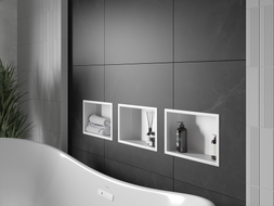 Mexen X-Wall-R Nischenregal mit Flansch 30 x 20 cm, weiß - 1920302010