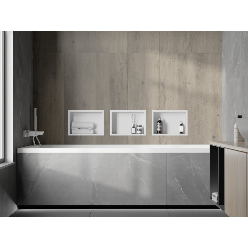 Mexen X-Wall-R Nischenregal mit Flansch 30 x 20 cm, weiß - 1920302010