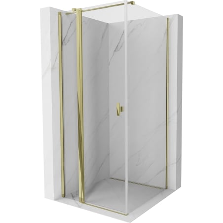 Mexen Mist T Duschkabine 75 x 75 cm, transparent, gold - 8A4T-075-075-50-00