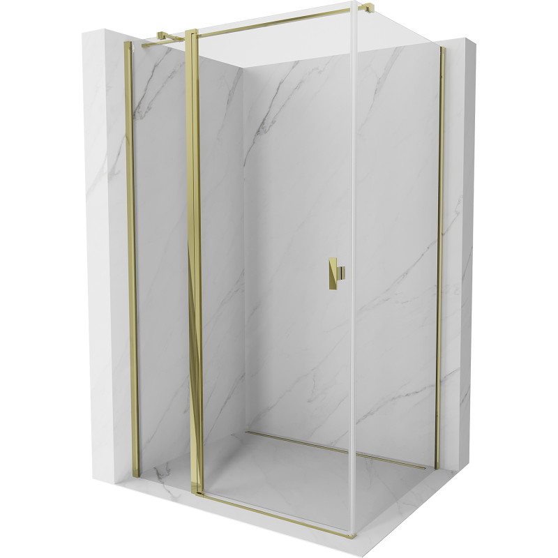 Mexen Mist T Duschkabine Pendeltür 115 x 90 cm, transparent, gold - 8A4T-115-090-50-00