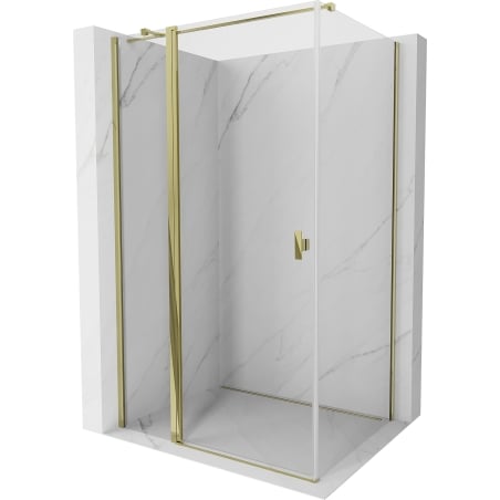 Mexen Mist T Duschkabine schwenkbar 110 x 100 cm, transparent, gold - 8A4T-110-100-50-00