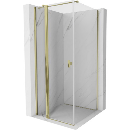 Mexen Mist T Duschkabine faltbar 120 x 120 cm, transparent, gold - 8A4T-120-120-50-00