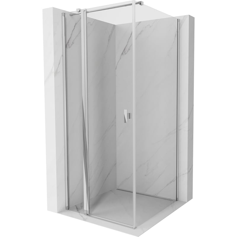 Mexen Mist T Duschkabine schwenkbar 100 x 100 cm, transparent, Chrom - 8A4T-100-100-01-00