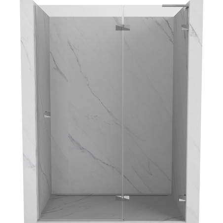 Mexen Lunar L Duschtür schwenkbar rechts 130 cm, transparent, Chrom - 834L-130-000-01-00-P