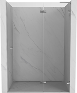 Mexen Lunar L Duschtür schwenkbar rechts 130 cm, transparent, Chrom - 834L-130-000-01-00-P