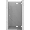 Mexen Lunar L Duschtür schwenkbar rechts 95 cm, transparent, weiß - 834L-095-000-20-00-P