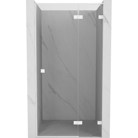 Mexen Lunar L Duschflügeltür rechts 110 cm, transparent, weiß - 834L-110-000-20-00-P