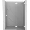 Mexen Lunar L Duschdrehtür rechts 135 cm, transparent, weiß - 834L-135-000-20-00-P